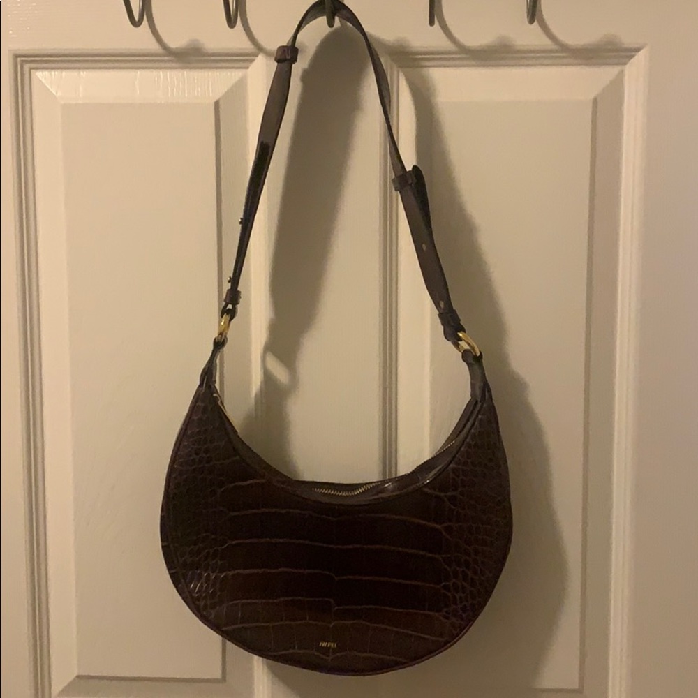 Saddle Bag Brown Croc